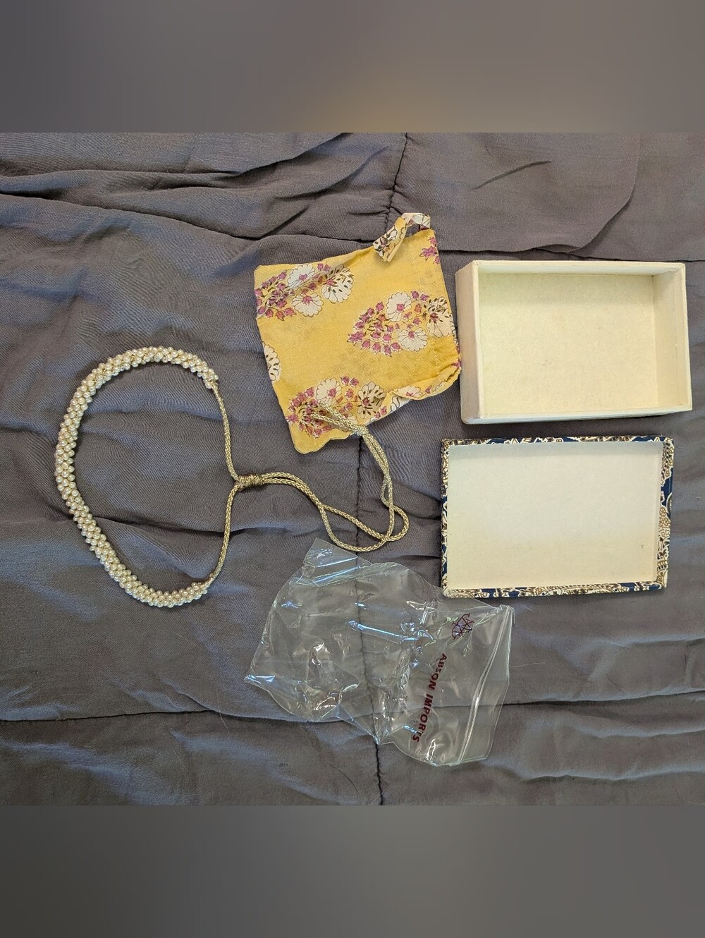 NWT Indian Woven Moti Pearl Choker • Adjustable Zari Dori • Ethnic Wedding Wear